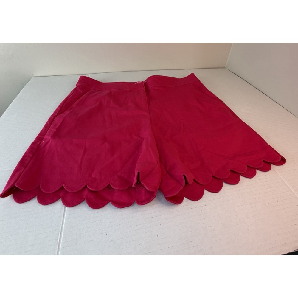 Isaac Mizrahi New York Shorts 16 Barbiecore Pink Scalloped Hem Preppy‎ Casual